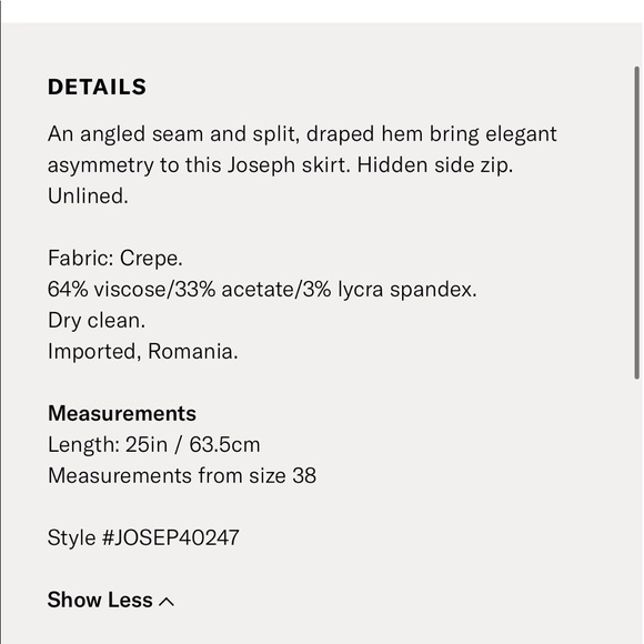 Joseph Leo Asymmetrical Skirt 36 - Picture 7 of 7